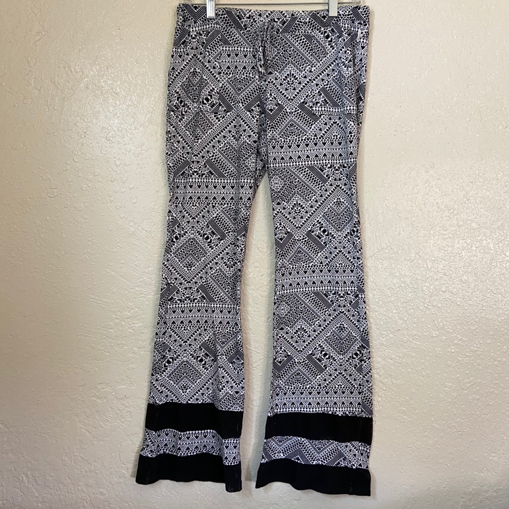 Element | Aztec Pattern Mesh Detail Wide Leg Pants - image 1